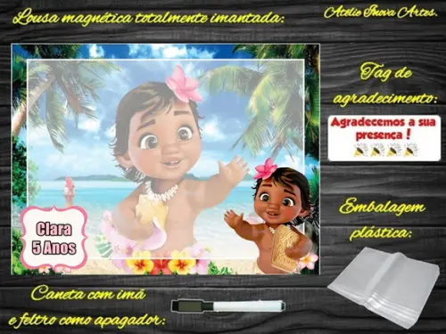 Lousa Magnética Moana com Embalagem