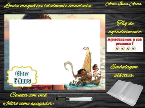 Lousa Magnética Moana com Embalagem