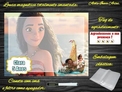 Lousa Magnética Moana com Embalagem