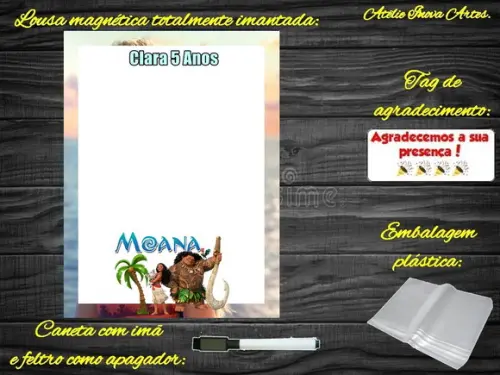 Lousa Magnética Moana com Embalagem