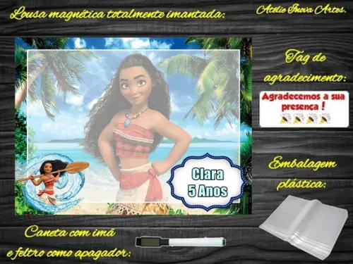 Lousa Magnética Moana com Embalagem