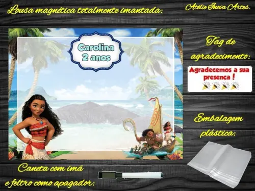 Lousa Magnética Moana com Embalagem