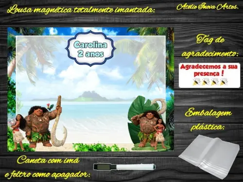 Lousa Magnética Moana com Embalagem