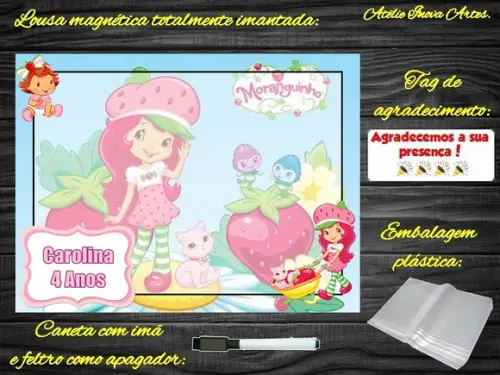 Lousa Magnética Moranguinho com Embalagem