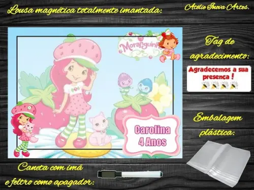 Lousa Magnética Moranguinho com Embalagem