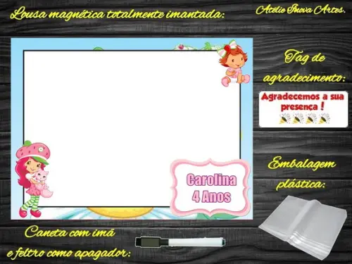 Lousa Magnética Moranguinho com Embalagem
