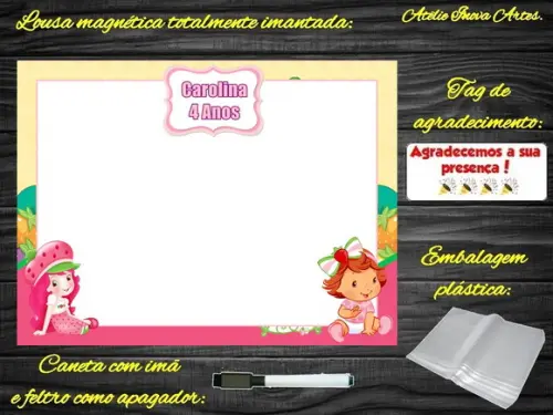 Lousa Magnética Moranguinho com Embalagem