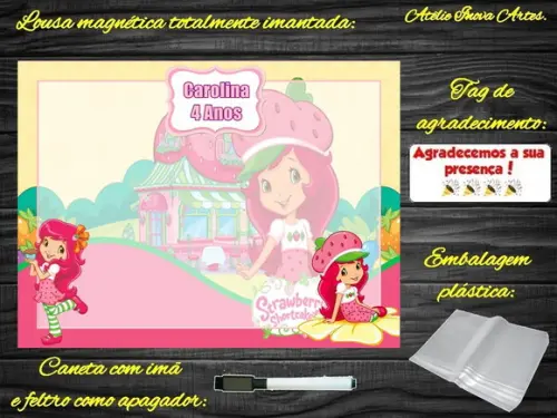 Lousa Magnética Moranguinho com Embalagem