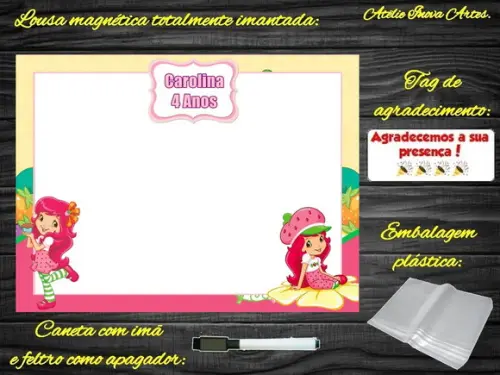 Lousa Magnética Moranguinho com Embalagem