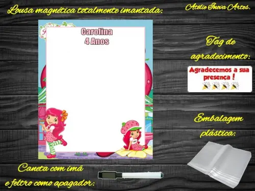 Lousa Magnética Moranguinho com Embalagem