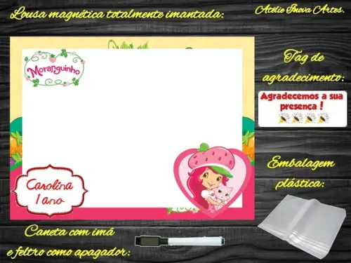Lousa Magnética Moranguinho com Embalagem