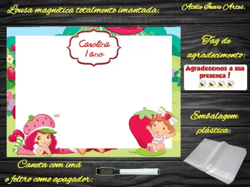Lousa Magnética Moranguinho com Embalagem