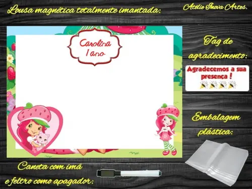 Lousa Magnética Moranguinho com Embalagem