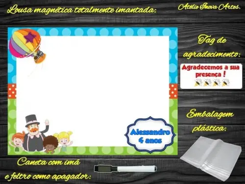 Lousa Magnética Mundo Bita com Embalagem