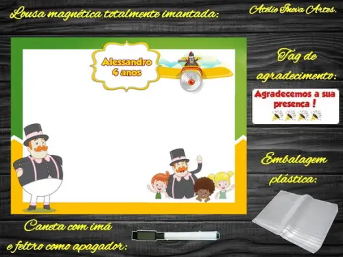 Lousa Magnética Mundo Bita com Embalagem