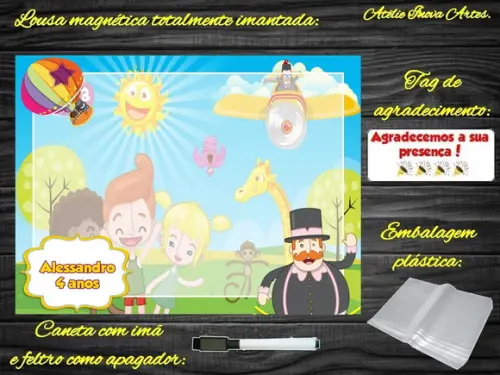 Lousa Magnética Mundo Bita com Embalagem