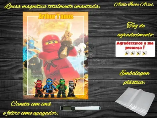 Lousa Magnética Ninjago com Embalagem