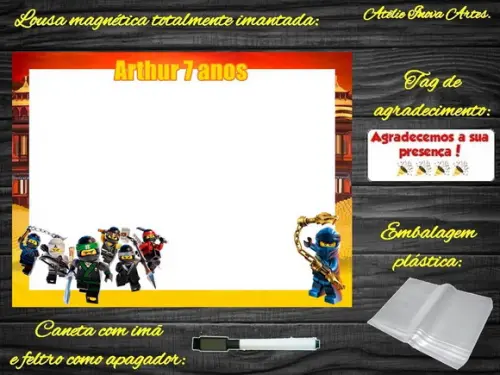 Lousa Magnética Ninjago com Embalagem