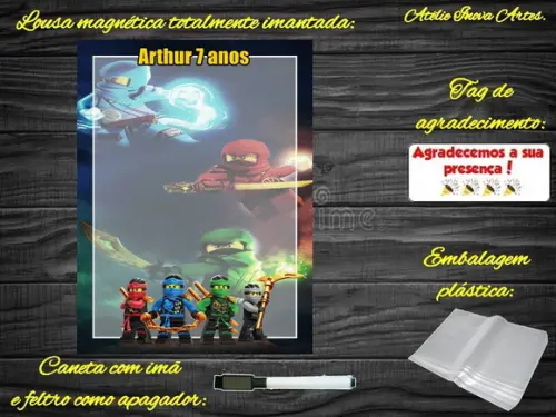 Lousa Magnética Ninjago com Embalagem