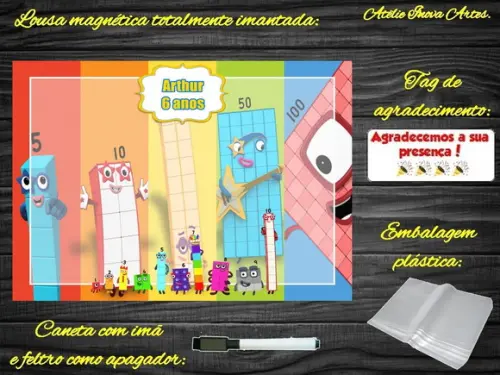 Lousa Magnética Number Blocks com Embalagem