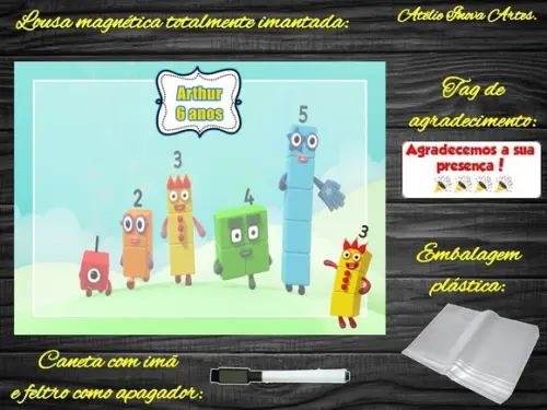 Lousa Magnética Number Blocks com Embalagem