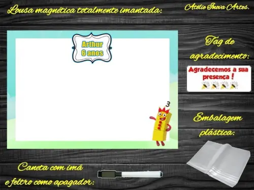 Lousa Magnética Number Blocks com Embalagem