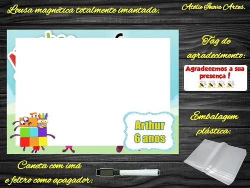 Lousa Magnética Number Blocks com Embalagem
