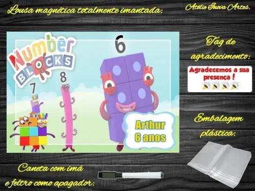 Lousa Magnética Number Blocks com Embalagem