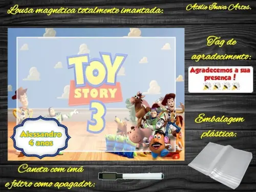 Lousa Magnética o Toy Story com Embalagem