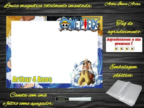 Lousa Magnética One Piece com Embalagem