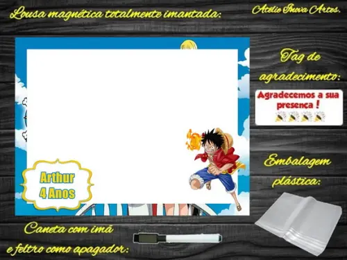 Lousa Magnética One Piece com Embalagem