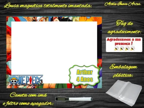 Lousa Magnética One Piece com Embalagem