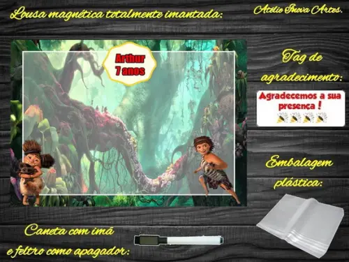 Lousa Magnética os Croods com Embalagem