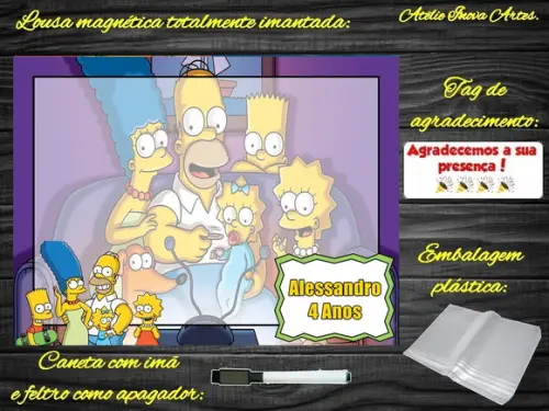 Lousa Magnética os Simpsons com Embalagem