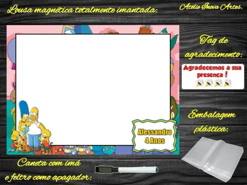 Lousa Magnética os Simpsons com Embalagem