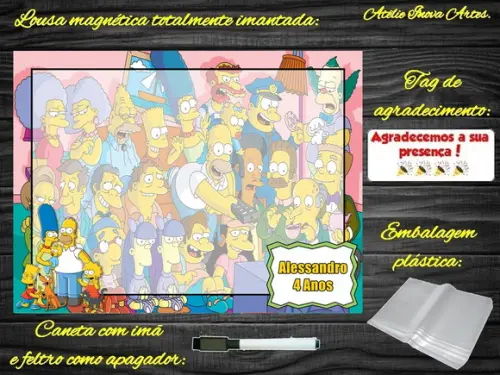 Lousa Magnética os Simpsons com Embalagem