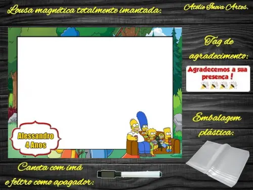 Lousa Magnética os Simpsons com Embalagem