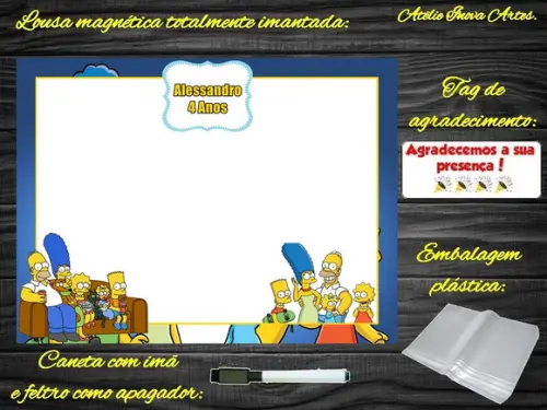 Lousa Magnética os Simpsons com Embalagem