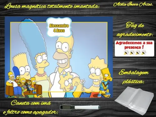 Lousa Magnética os Simpsons com Embalagem
