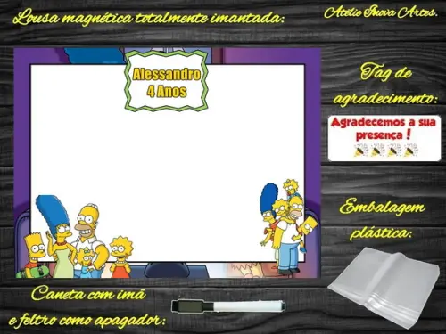 Lousa Magnética os Simpsons com Embalagem