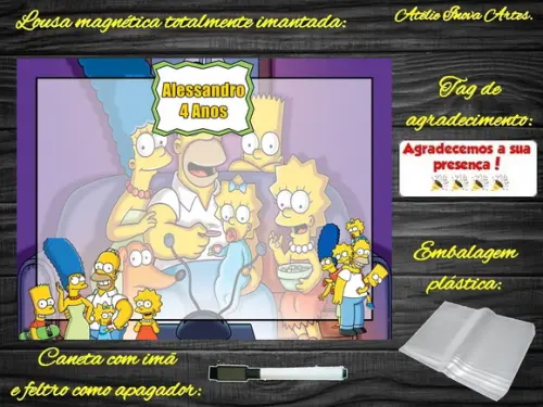 Lousa Magnética os Simpsons com Embalagem