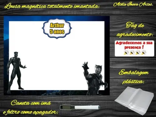 Lousa Magnética Pantera Negra com Embalagem