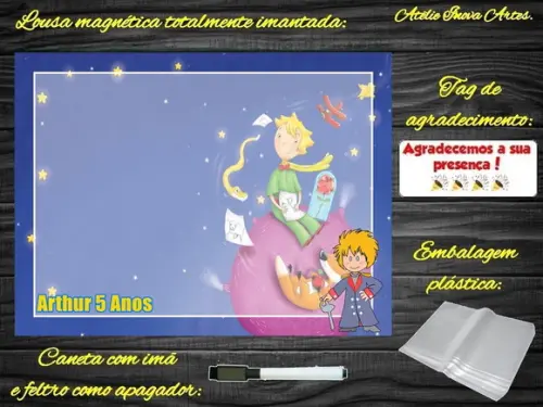 Lousa Magnética Pequeno Príncipe com Embalagem