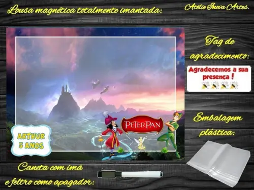 Lousa Magnética Peter Pan com Embalagem
