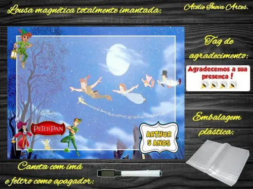 Lousa Magnética Peter Pan com Embalagem