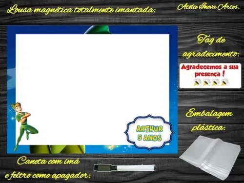 Lousa Magnética Peter Pan com Embalagem