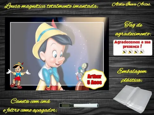 Lousa Magnética Pinóquio com Embalagem
