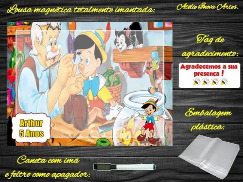 Lousa Magnética Pinóquio com Embalagem