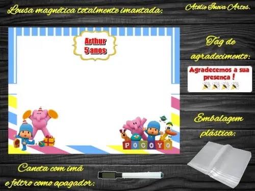 Lousa Magnética Pocoyo com Embalagem