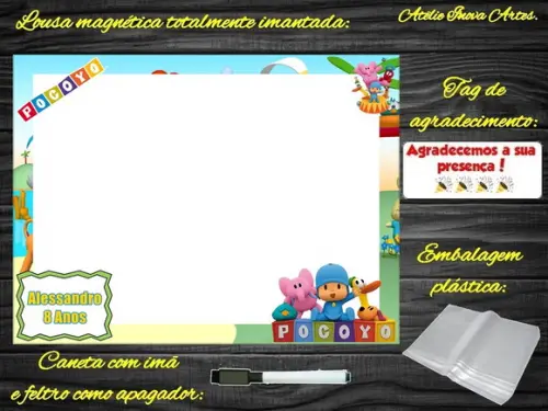 Lousa Magnética Pocoyo com Embalagem